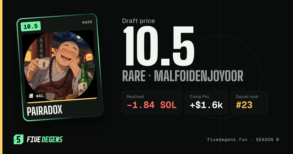 Pairadox share card