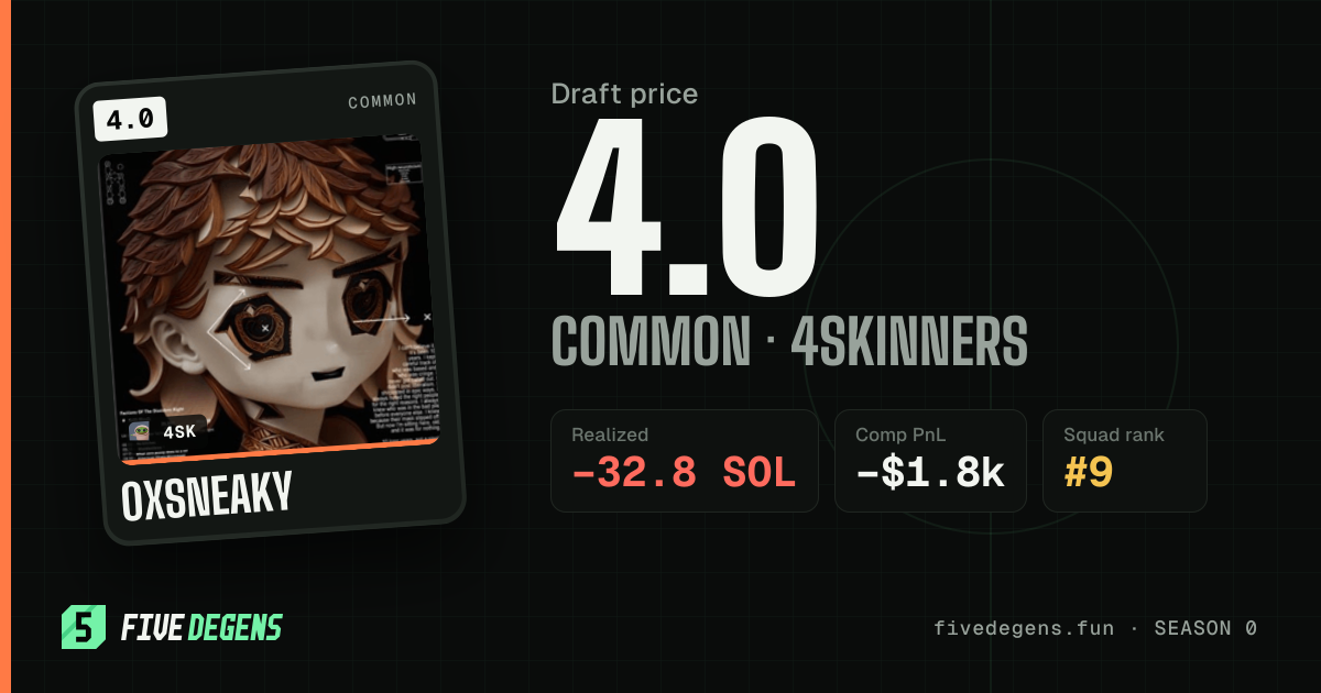 0xSneaky share card