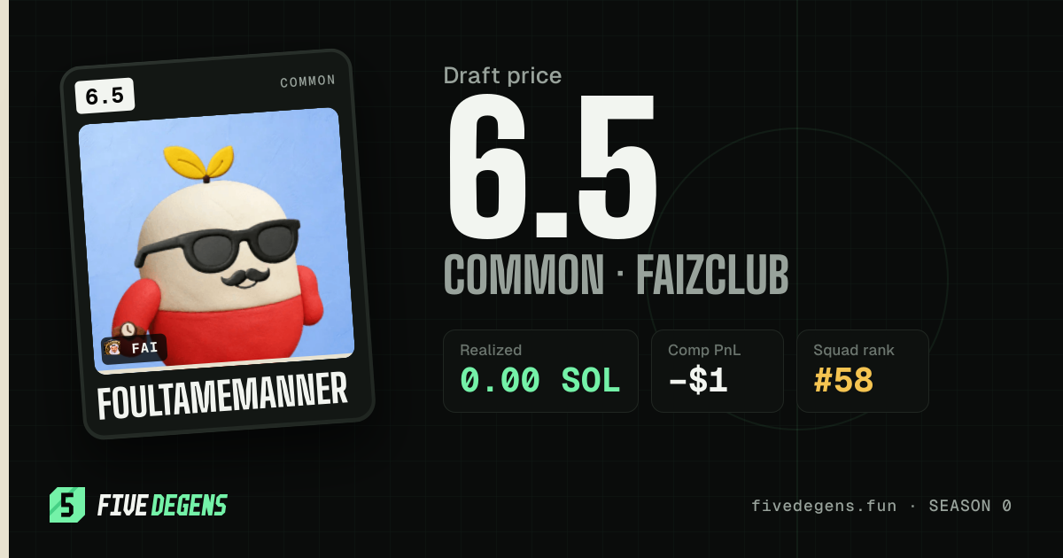 FoulTameManner share card