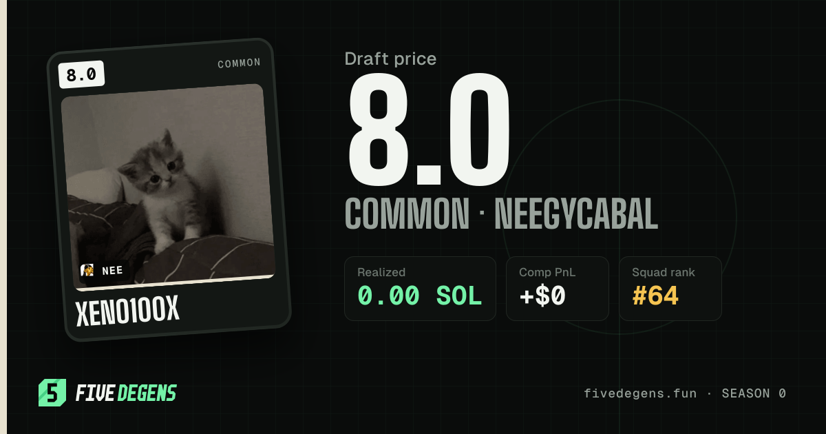 xeno100x share card